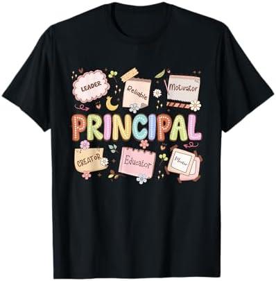 School Principal Appreciation National Principals Month T-Shirt M 2 Pack