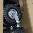 10 Inch Pneumatic Casters Set of 4 (2 Swivel/2 Rigid),Heavy Duty Casters,Tolerable 1300 LBS,Rubber Knobby Tread for Workbench, Cart, Trolley,Wagon and Shelves