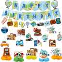 2 x Travel Birthday Party Decorations, Adventure Begin Party Decorations for Around The World Party Graduation Farewell Retirement Party Supplies