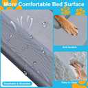 42'' Outdoor Elevated Dog Bed with Canopy, Raised Dogs Bed Medium Large Size Dogs with Six Support Feet, Breathaasdasd Pet Bed with 4 Ice Pack(Medium)