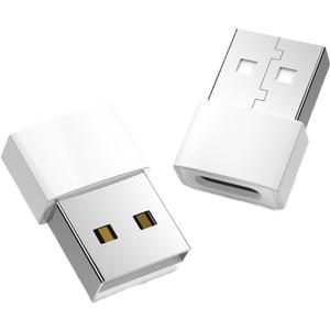 Type C to USB Adapter USB2.0 Male to Type C Female Adapter Enjoy 480mbps Fast Transmission and Safe Charging Adapter