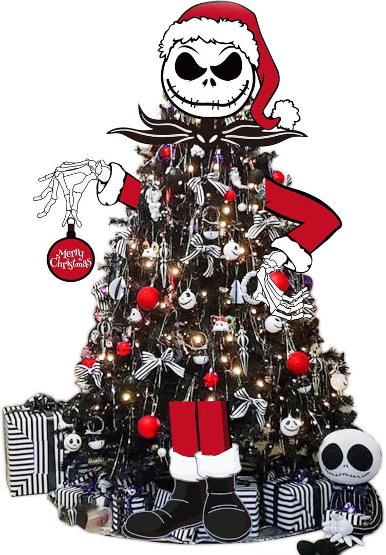Large Christmas Tree Topper, Gothic Halloween Christmas Decor for Tree, Halloween Christmas Decorations