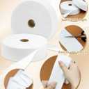 FIVEIZERO 2 Roll Jelly Roll Batting Strip - 2 1/2 Inch Polyester Blend Batting Roll, 70 Yards for Jelly Roll Rugs, Throw Rugs, Braided Rugs, Quilts & Sewing Projects, 1.4mm