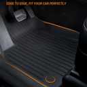 SEALIGHT Tesla Model Y Floor Mats 5 Seat 2021-2024, All Weather Custom Fit Floor Liners, 1st & 2nd Row Full Coverage, 3D Scanning Design, Non-Slip TPE Material, Waterproof & Stain-Resistant