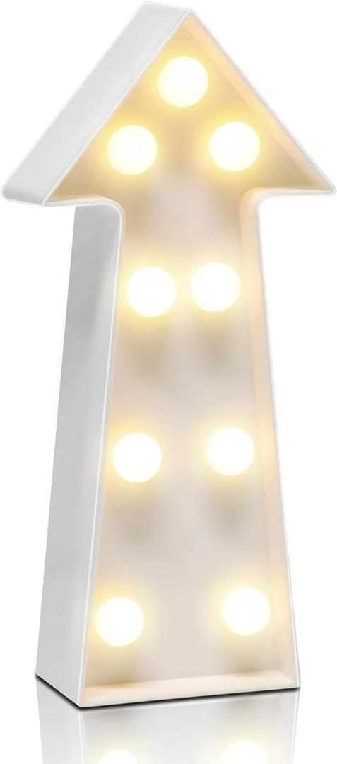 YiaMia Arrow Sign Light, Battery Powered Night Light & Decor, Arrow Party Decorations