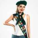 4Pcs Costume Accessories Set for Women Halloween Party Dress Up (Green)