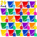Holady 5.28'' Inch Sand Beach Buckets Pail with Shovels,Sand Bucket Water Pail for Beach Fun Great Summer Party Accessory(24 Bucket+24 Shovels)