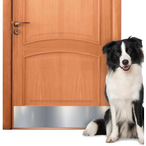 Panther Armor 8x36 Inch Silver Door Kick Plate, 1mm Thick Stainless Steel, Anti-Corrosive Metal Door Plate for Dog Scratching, Door Protector, Durable Kick Plate for Bottom of Door