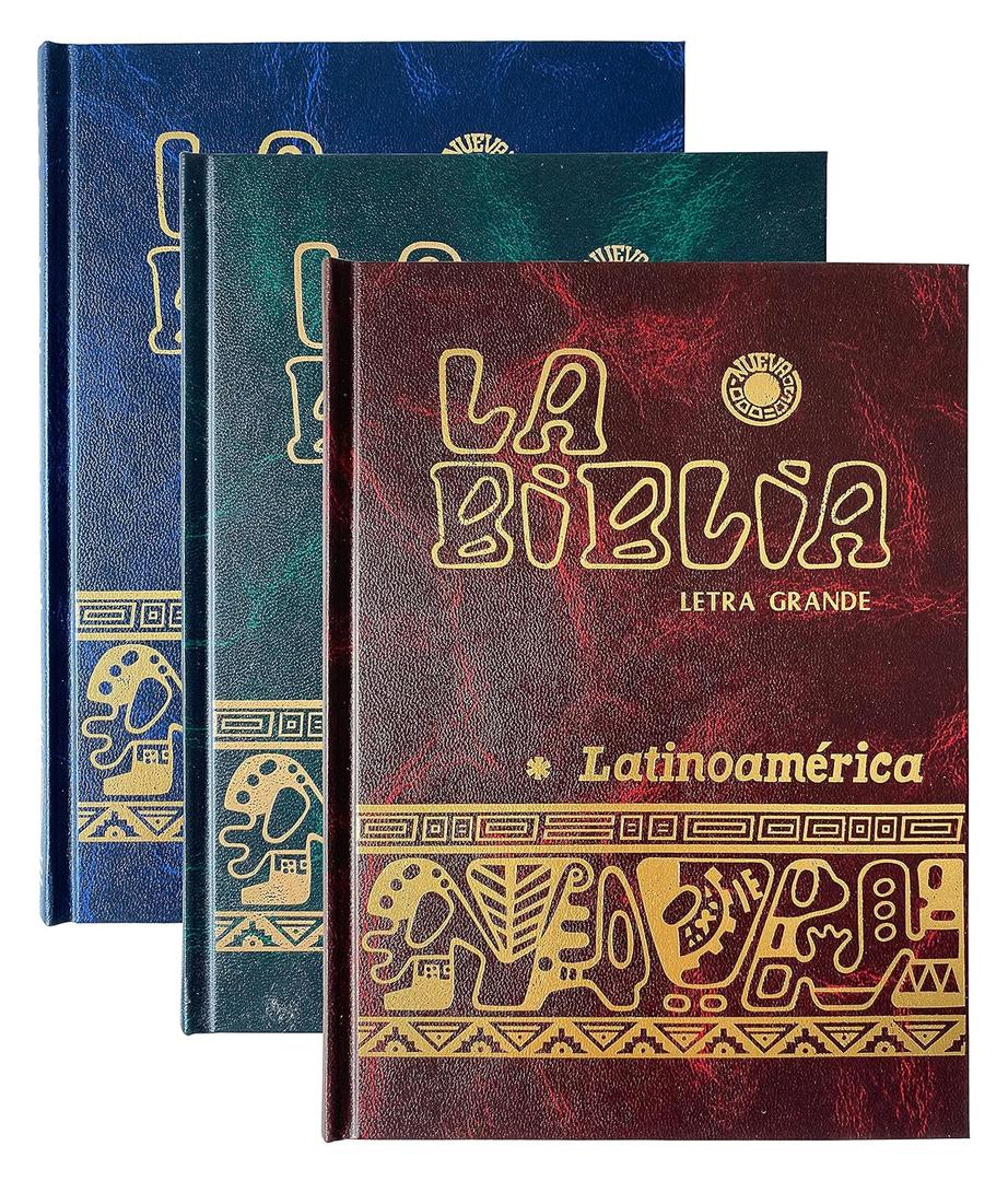 La Biblia Latinoamericana Letra Grande Cartone con Uneros Spanish Edition Assorted Colors