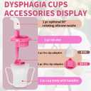 Dysphagia Cup for Adults with 5cc, 10cc & 15cc Flow Control - Choke Proof Drinking Cup with Dual Handles for Elderly, Stroke, Dementia & Parkinson (Pink, Pack of 2 PCS)