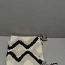 Woven Tufted Boho Lumbar Throw Pillow Cover, Modern Decorative Geometric Chevron Cushion with Tassels, Farmhouse Tribal Pillowcase for Couch Sofa Bedroom Living Room, 12 x 20 Inches, Black, Ivory