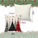 BBOLDIN Christmas Throw Pillow Covers 18x18, Christmas Pine Tree Snowflake Red Black and Grey Pillow Cases Set of 4, Winter Holiday Cushion Covers Decorations for Indoor Sofa Living Room Farmhouse