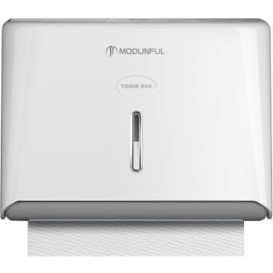 modunful Wall-Mounted Paper Towel Dispenser: Built-in Sample Towel ABS Wall Box, Black Pearl Finish, Two Lock Options, No Drilling Installation for Apartments & Small Spaces & RV