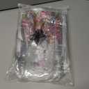 Resholder 24 Pcs Graduation Gift Bags Bulk 2026 Congrats Grad Clear Pink Floral Reusable PVC Bags with Handles for High School, College, Graduation Party Favors, 8x8x3.15 Inch, 1 count