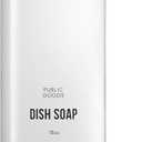 Public Goods Natural Dish Soap | Kitchen Soap | Plant-Based & Vegan Friendly | Clear Dish Detergent Liquid | Concentrated Formula | Made in USA | Mandarin Basil | 16 Fl Oz