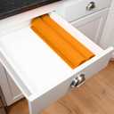 GASAR, Set of 2, Extra Large, Thick, Silicone Mats for Kitchen Counter, Heat Resistant Mats, Countertop Protector, Non-Slip, Easy to Clean, 25 x 17 Inches x 1.4mm, Orange