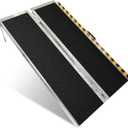 Vie Triomphe 4FT Portable Wheelchair Ramp for Home Entry, Non-Slip Folding Aluminum Ramp for Seniors, Elderly & Disabled, Fits Steps, Doorways, Wheelchairs & Scooters
