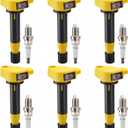 SPARKWHIZ Ignition Coil Pack UF242 & Iridium Spark Plugs 7098, Compatible with Honda Accord Odyssey Pilot Acura TL CL RL Saturn 3.0L 3.2L 3.5L V6, Replacement for GN10168 C-511 C1221/C1462 90919-02247