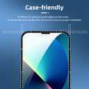 NEW'C 4 Pack, 2 Pack for iPhone 13 Screen Protector (6.1 inch) + 2 Pack Camera Lens Protector, Sensor Protection,Case Friendly Tempered Glass Film