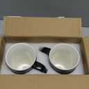 Smilatte 20 oz Large Coffee Mugs, M007 Plain Tall Ceramic Cup with Handle for Dad Men, Set of 2, Black