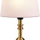 Small Cordless Table Lamp for Bedroom, Rechargeable Battery Operated Bedside Lamps, Wireless Touch 3-Level Dimmable Nightstand Lamp, Portable Desk Brass Lamp for Home Decor, Patio, Restaurant, Dinning (1 Pack - 10.43 inch, Gold)