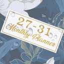 2027-2031 Monthly Planner - 5 Year Planner/Calendar from JAN. 2027 - DEC. 2031, 9" x 11", Monthly Tabs, Back Pocket, Twin-Wire Binding, Transparent Waterproof PP Cover