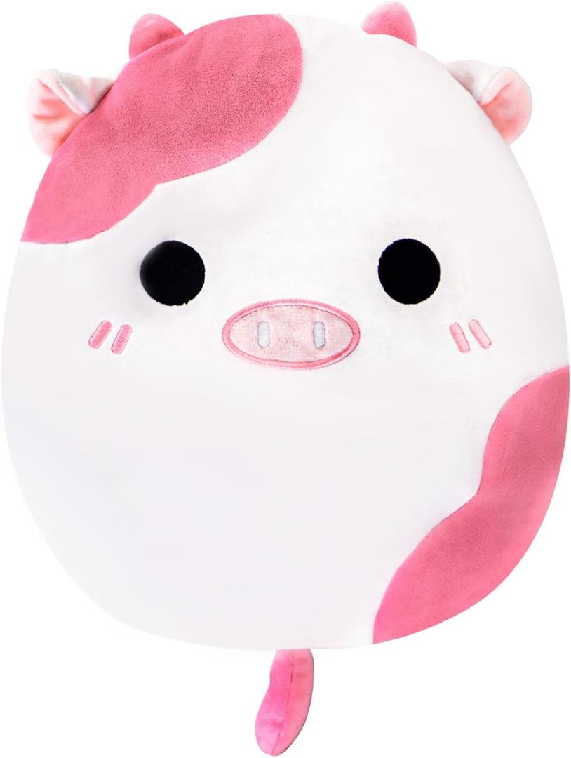 Heatable Coolable Animal PlushMicrowavable Stuffed Animal Heating Pad for Cramps and Pain, Lavender Scent Animal Stuffed Animal for Anxiety, Animal Plushies Gift for Kids and Aldults (Cow)