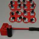 Furniture Lifter 4 Wheels Moving Dolly for Heavy Duty, 360 Rotation Wheels Furniture Mover Dolly, Wheel Dolly Set of 4 in Home Warehouse for Refrigerator Sofa Cabinet, Maximum Load 1102lbs (red)