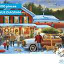 Buffalo Games  General Store at Christmas- 500 Piece Holiday Jigsaw Puzzle - Festive Puzzles for Adults  Precision-Cut Pieces, Winter Artwork, and Hours of Relaxing Fun