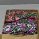 6 Pcs Spring Artificial Hanging Flowers Outdoor Faux Silk Mum Plant Decor Violet with Eucalyptus Realistic UV Resistant Trailing Vine Spring Porch Yard(Lovely Color,Violet)