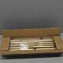 Curtain Rod for Windows 48 to 84 Inch, 2 Pack 5/8 Inch Gold Adjustable Curtain Rod, with 4 Brackets, Easy Installation and Simple End Caps, For Living Room, Bedroom, Outdoor