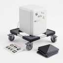 Adjustable Mini Fridge Stand with Caster Wheels – Heavy-Duty Mobile Base Dolly for Compact Refrigerators, Washing Machines, & Dryers, 2PK, Maximum Weight Capacity: Typically supports 300 lbs to 500 lbs