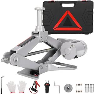ROGTZ Electric Scissor Car Jack Kit 3 Ton 12V Portable Auto Car Lift with 17.7 Inch Range for SUV Sedan Floor Jack for Tire Change Roadside Emergency