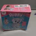 YH YUHUNG Interactive Walking Dog Toy with Leash, Grey Puppy with Blue Ears, Electronic Barking & Tail Wagging Robot Pet, Realistic Stuffed Animal Gift for Kids Boys Girls 3+ (Grey/Blue)