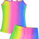 Girls Swimsuit Sleeveless Bathing Suits Back Cutout Summer Swimwear with Removable Chest pad 6-14 Years