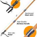 Craft911 Stand Up Weed Puller Tool with Long Handle - Dandelion Weeding Tool, No More Bending