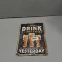 I Only Drink 3 Times A Week Rustic Vintage Beer Tinplate Sign 12x8in Bar Kitchen Decor 3 PACK