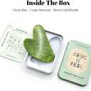 7 x ROSELYNBOUTIQUE Healing Crystal Gua Sha Facial Tools - Guasha Tool for Face Massager Self Care Gifts for Men Women (Jade Green)