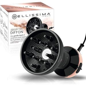 Bellissima Diffon Ceramic Diffuser Hair Dryer for Curly Hair  2in1 Blow Dryer with Diffuser  Reduces Frizz, Defines Curls, Volumizes  Lightweight, Compact, Easy Hold Handle