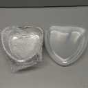 Hushee 12 Pcs 15 oz Valentine's Day Heart Shaped Cake Pan with Lid 6.3 Inch Aluminum Foil Disposable Cupcake Baking Pan Heart Food Packing Muffin Tin Liner Pudding Cooking Cup for Mother's Day