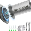 Hon&Guan Magnetic Dryer Vent Coupling Connector Kit DV180 with 4'' 2.6FT Semi Rigid Dryer Vent Hose for Tight Space & Aluminum Foil Tape,2 Clamps (Gray)