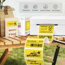 PARLAIM 2.25x1.25 Thermal Labels,1000 Labels Rectangular Direct Thermal Stickers Labels Roll Compatible Thermal Printer, Mailing Labels, Shipping Labels Self-Adhesive Direct Thermal Labels (Yellow)