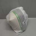 Eachope White No Hook Shower Curtain with Fabric snap in Liner Set, Boho Tufted Chevron Striped Shabby Chic Textured Shower Curtain with a mash Top Window, Hotel Decor, 71" W x 74" L