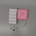 Inkless Mini Thermal Pocket Printer, Wireless Mini Sticker Printer with 10 Rolls Thermal Paper for iOS&Android, Portable Mini Photo Printer for Notes Journal Memo Photo Study, Pink