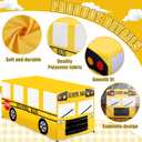 6 Ft School Bus Tablecloths Birthday Party Decorations School Bus Theme Table Cover Washable Fabric Polyester Rectangle Table Covers Protector for School Kindergarten Back to School Party Decorations