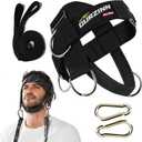 GurZinn Neck Harness Trainer - Adjustable 40" (100cm) Heavy Duty Rope & Neoprene Padding | Improve Neck Strength & Reduce Neck Pain | Gym & Home Use