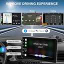 2026 Wireless Apple Carplay & Android Auto, 7In HD Touchscreen Portable Car Radio Audio Receiver, Car Stereo with Mirror Link, GPS Navigation, Bluetooth, siri, Backup Camera, AUX/USB/TF
