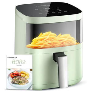 Air Fryer, Beelicious 8-in-1 Smart Compact 4QT Air Fryers, with Viewing Window, Shake Reminder, 450°F Digital Airfryer with Flavor-Lock Tech, Dishwasher-Safe & Nonstick, Fit for 1-3 People, Avo Green