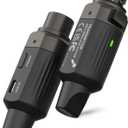 Aroma Wireless XLR Transmitter and Receiver, Professional UHF Wireless Microphone System for Stable Transmission, 7-Channel, 130ft Range, Wireless Mic Adapter for Dynamic Mics/PA/Mixer(ARC2)