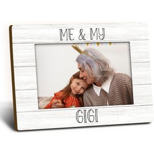 Gigi Gifts Picture Frame 4x6, Gigis Wooden Picture Frame, Christmas Mothers Day Birthday Gifts for Gigis Grandma from Grandkids, Me and My Gigi Decorative Photo Frames for Desk Decor